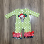 Cow Embroidered Christmas
