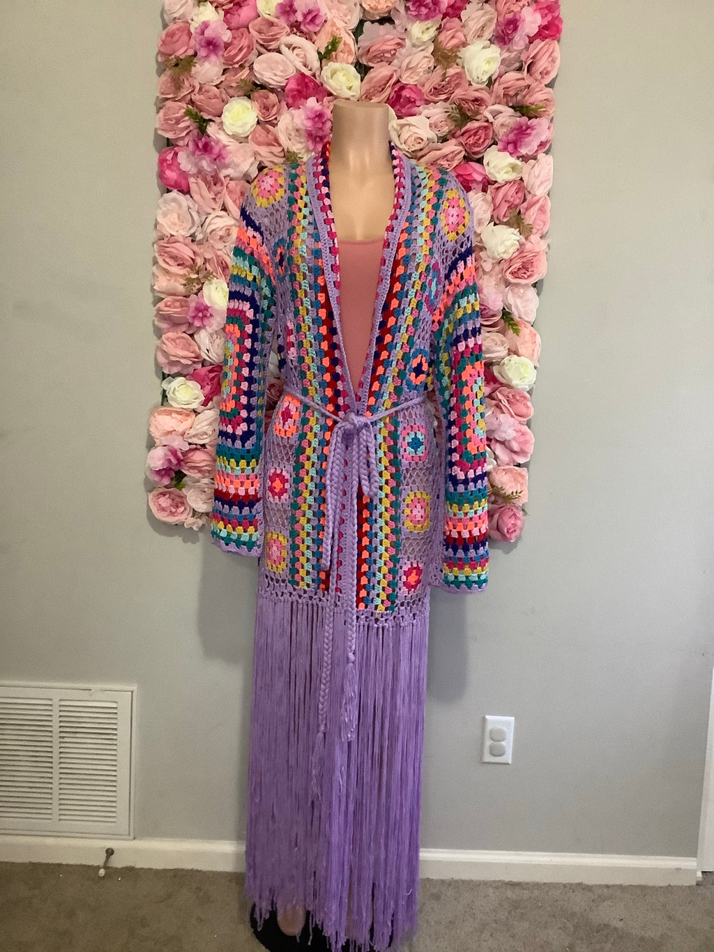Multi Colored Knitted Cardigan