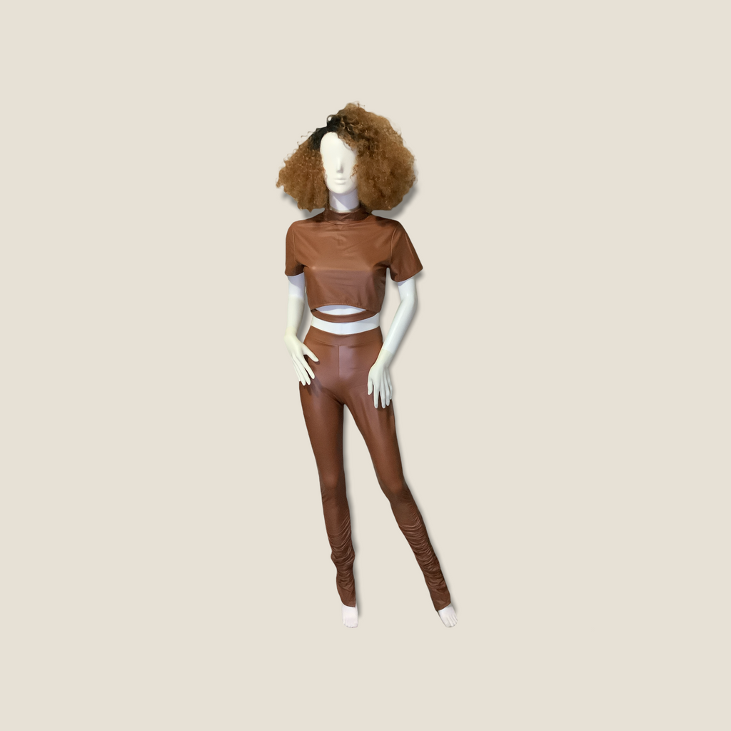 Cocoa Ribbed Leggings Set