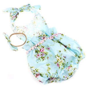 Spring Ruffled Floral Romper