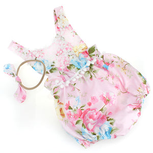 Spring Ruffled Floral Romper