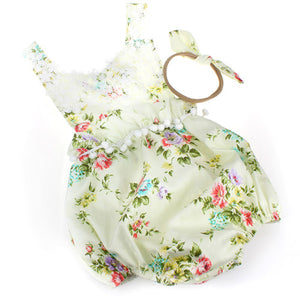Spring Ruffled Floral Romper
