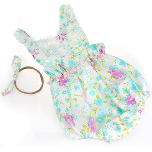 Spring Ruffled Floral Romper