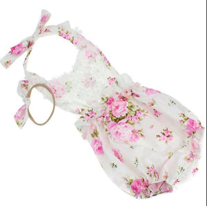 Spring Ruffled Floral Romper
