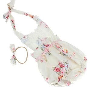 Spring Ruffled Floral Romper