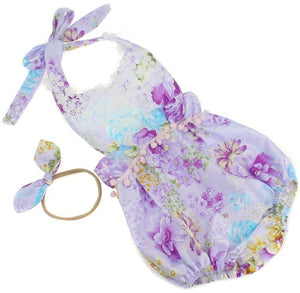Spring Ruffled Floral Romper