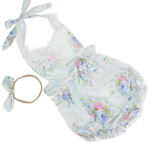 Spring Ruffled Floral Romper