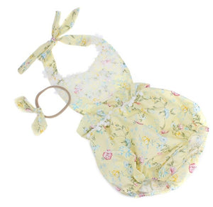 Spring Ruffled Floral Romper