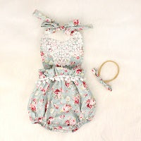 Spring Ruffled Floral Romper
