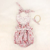 Spring Ruffled Floral Romper