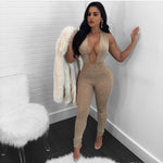 Rhinestone Open Jumpsuit